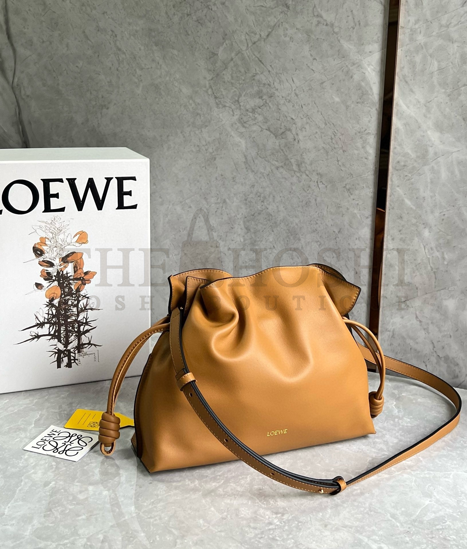 L0ew* Flamenco Clutch Bag in Warm Desert Nappa Calfskin Master Quality