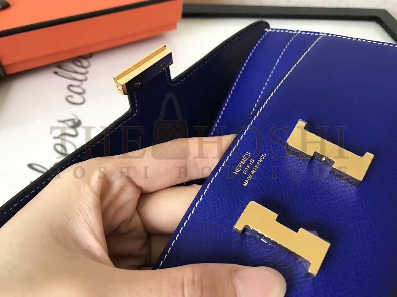 H**me5 Blue Electric Epsom Constance Long Wallet Master Quality