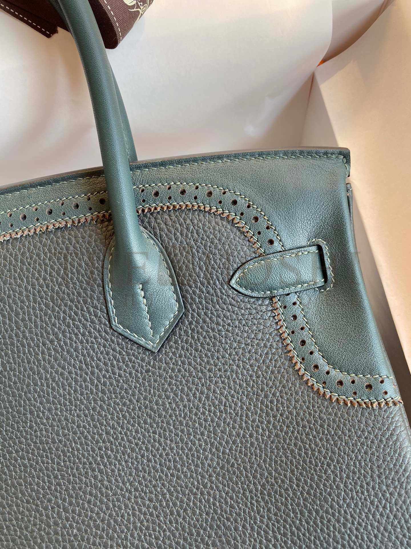 H**me5 Ghillies Birkin 30cm Limited-edition Bag In Black Calfskin Master Quality