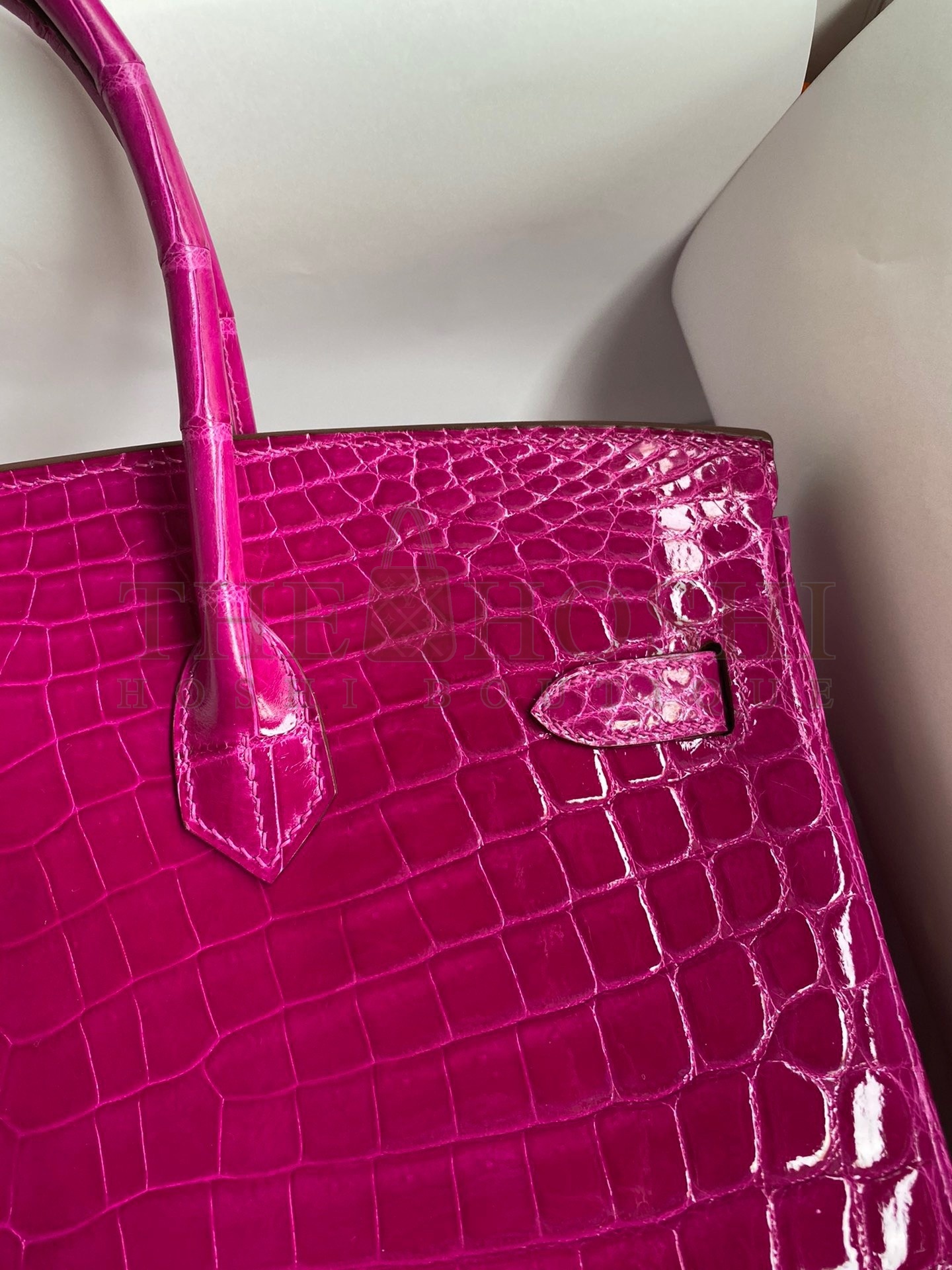 H**me5 Birkin 35 Retourne Handmade Bag In Etain Epsom Calfskin Master Quality