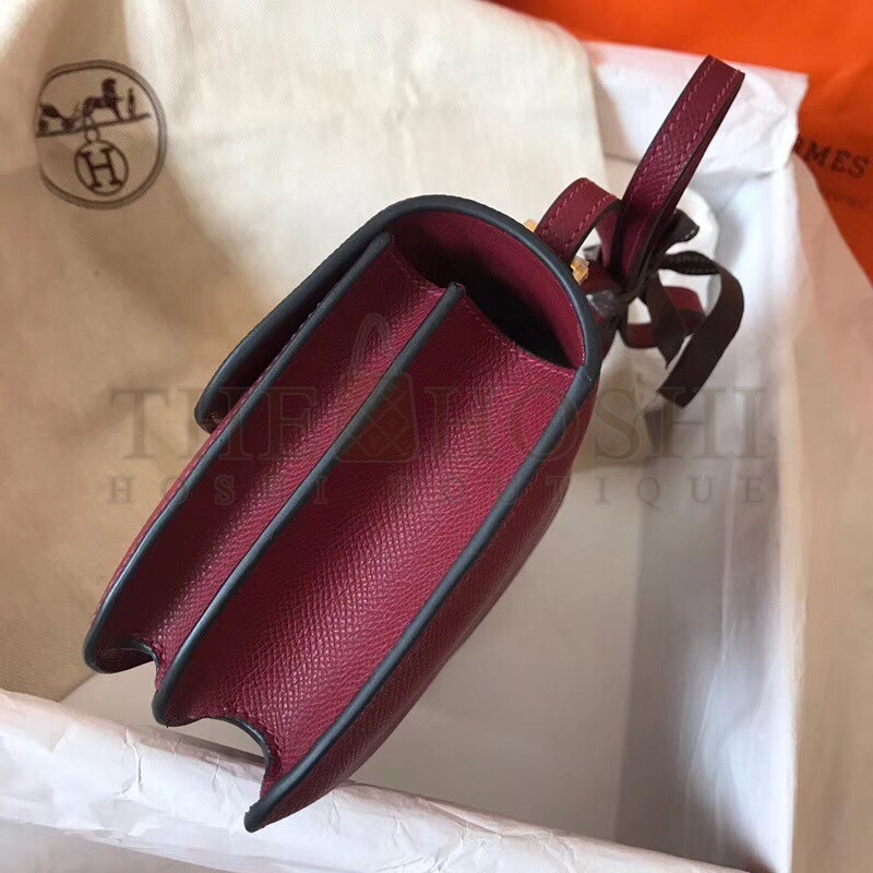 H**me5 Bordeaux Epsom Constance Elan 25cm Bag Master Quality