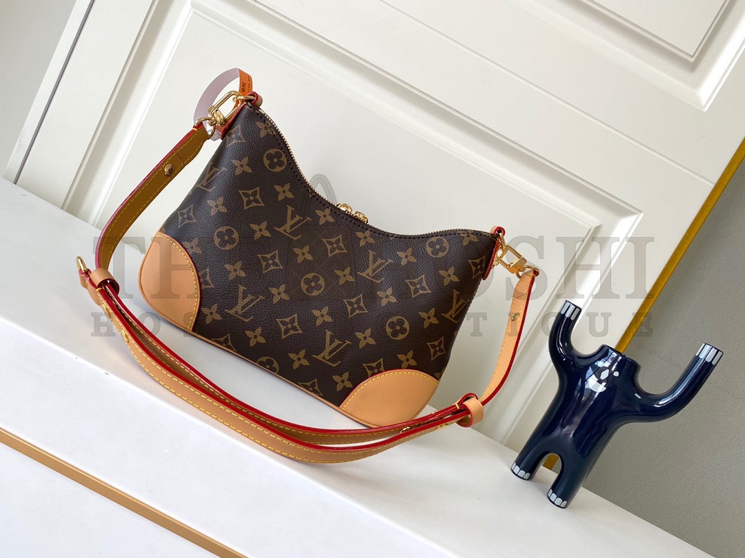 L0vis Vvtt0n LV Women Boulogne Handbag Beige Brown Monogram Coated Canvas M45830 Master Quality