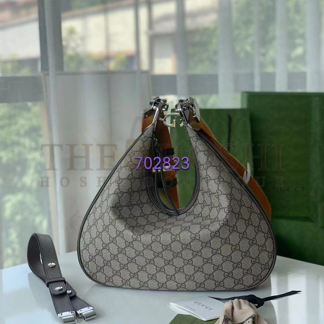 Gvc*1 Women Attache Small Shoulder Bag Beige Ebony GG Svp*me Canvas Master Quality