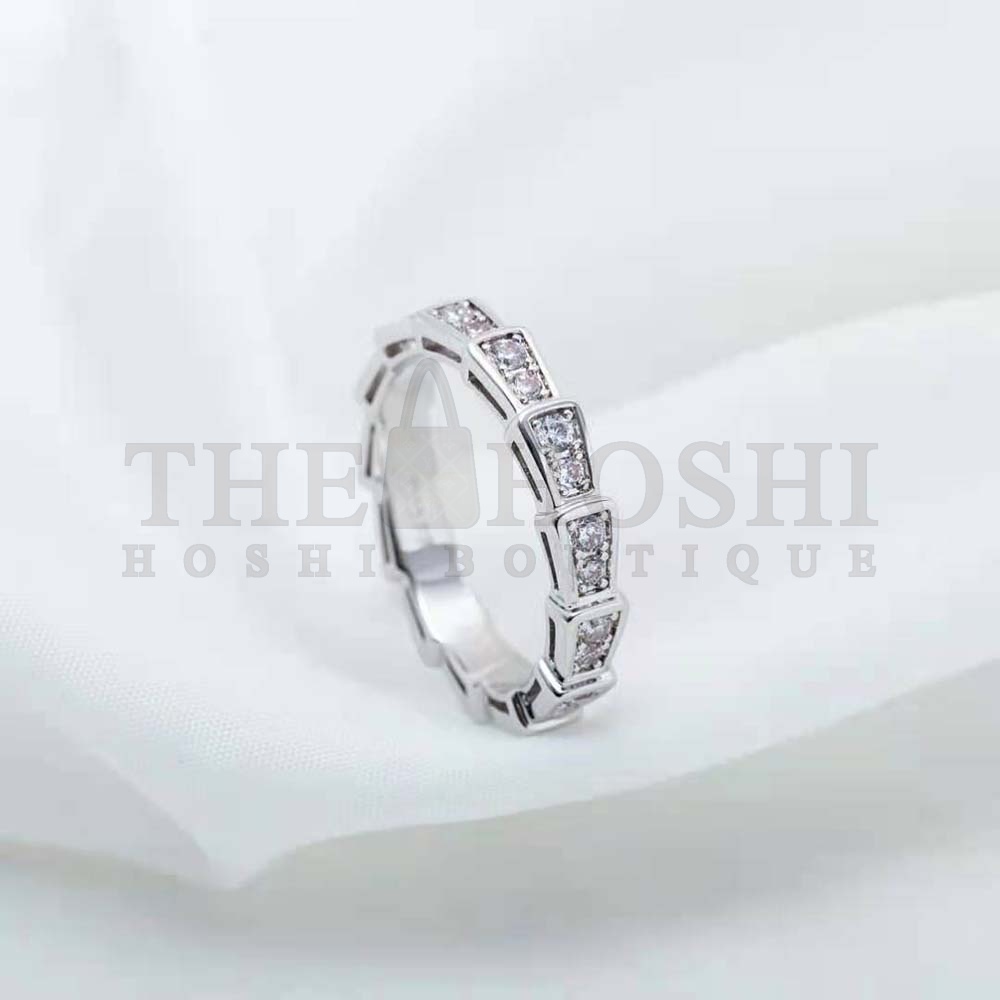 Bv1g*ai Women Precious Beauty of the Scales Serpenti Viper Ring Master Quality