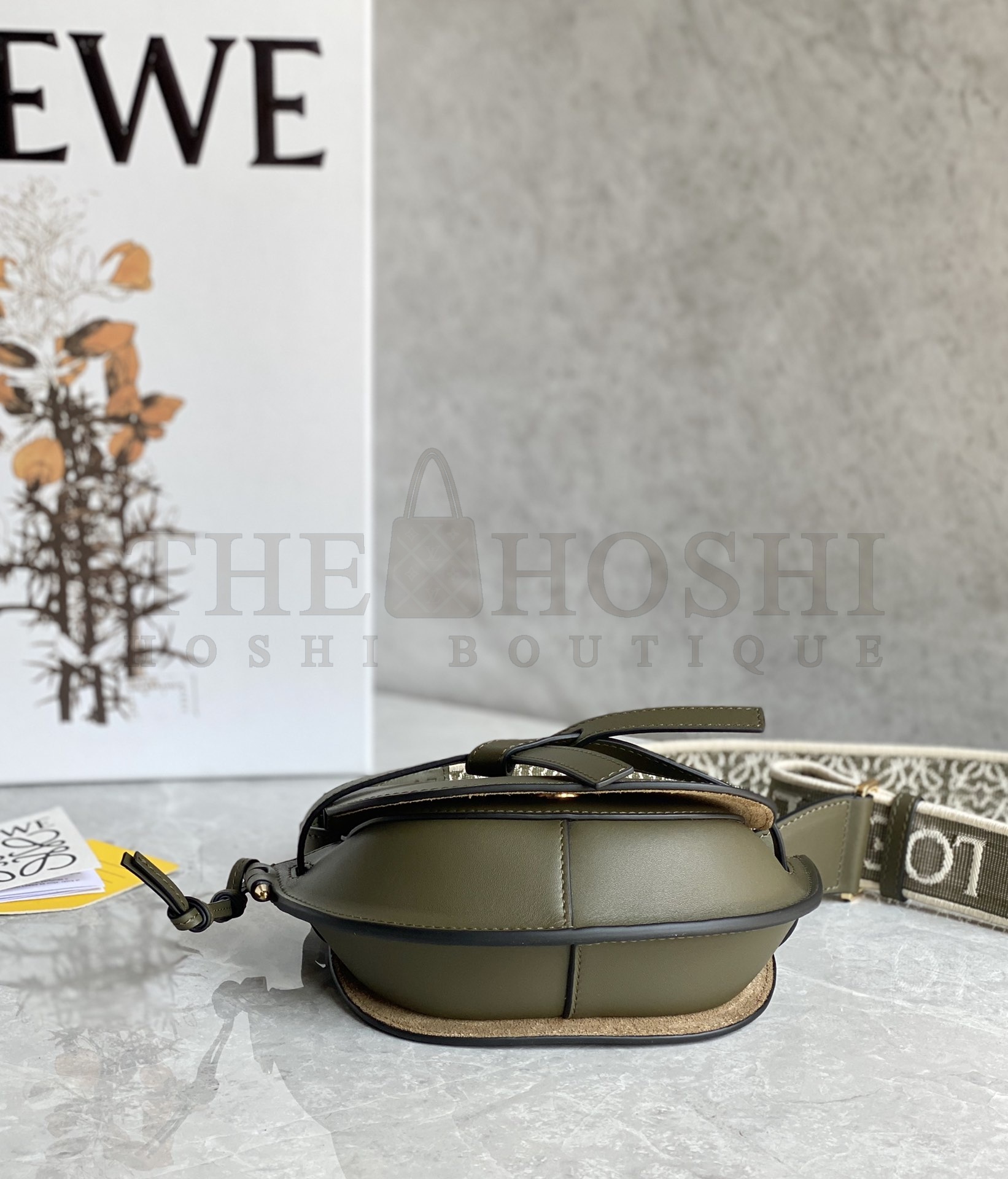 L0ew* Mini Gate Dual bag in soft calfskin andjacquard  Mini size：21cm Small size ： 25cm Master Quality