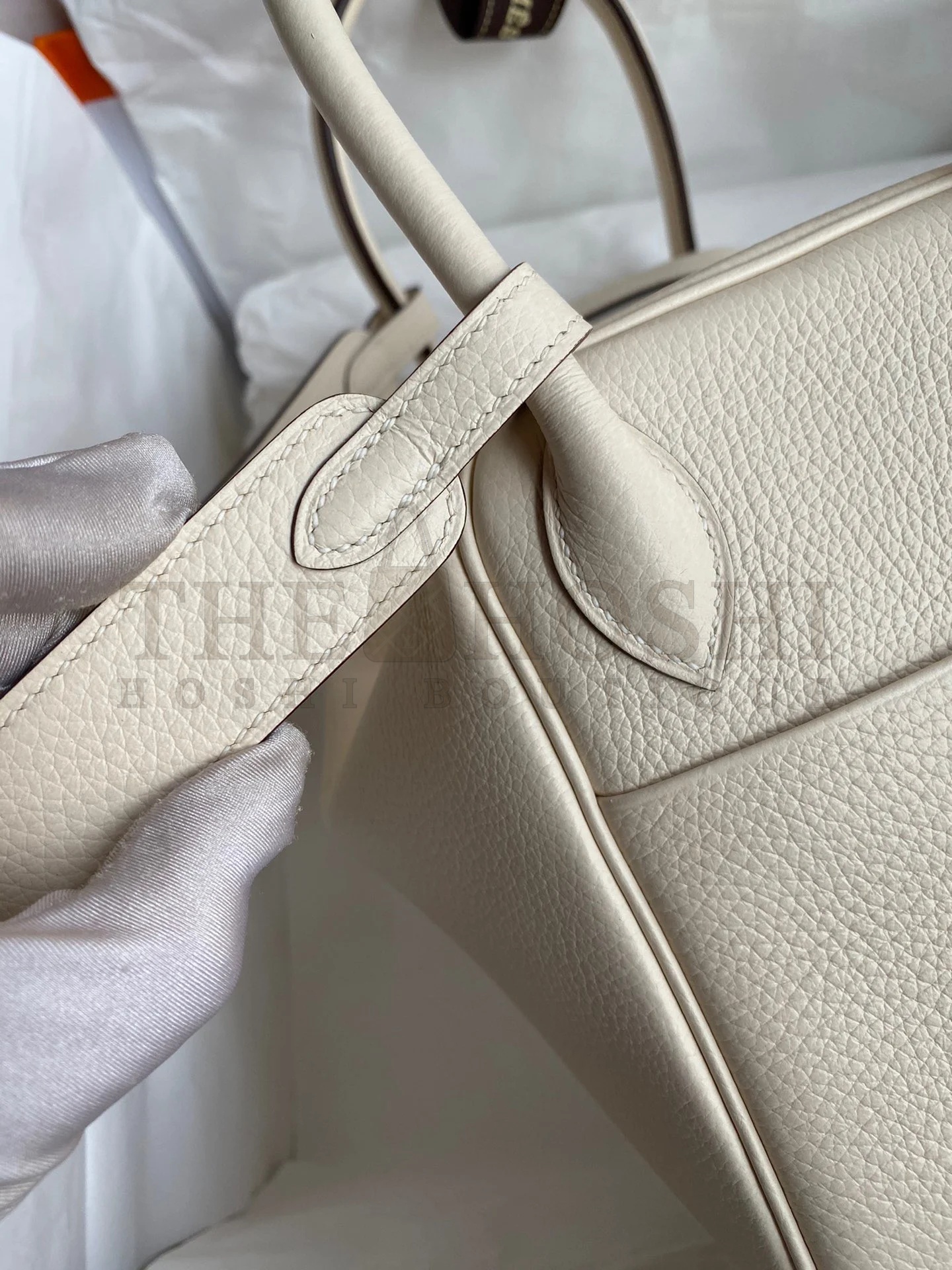 H**me5 Lindy 26 Handmade Bag In Nata Clemence Leather Master Quality