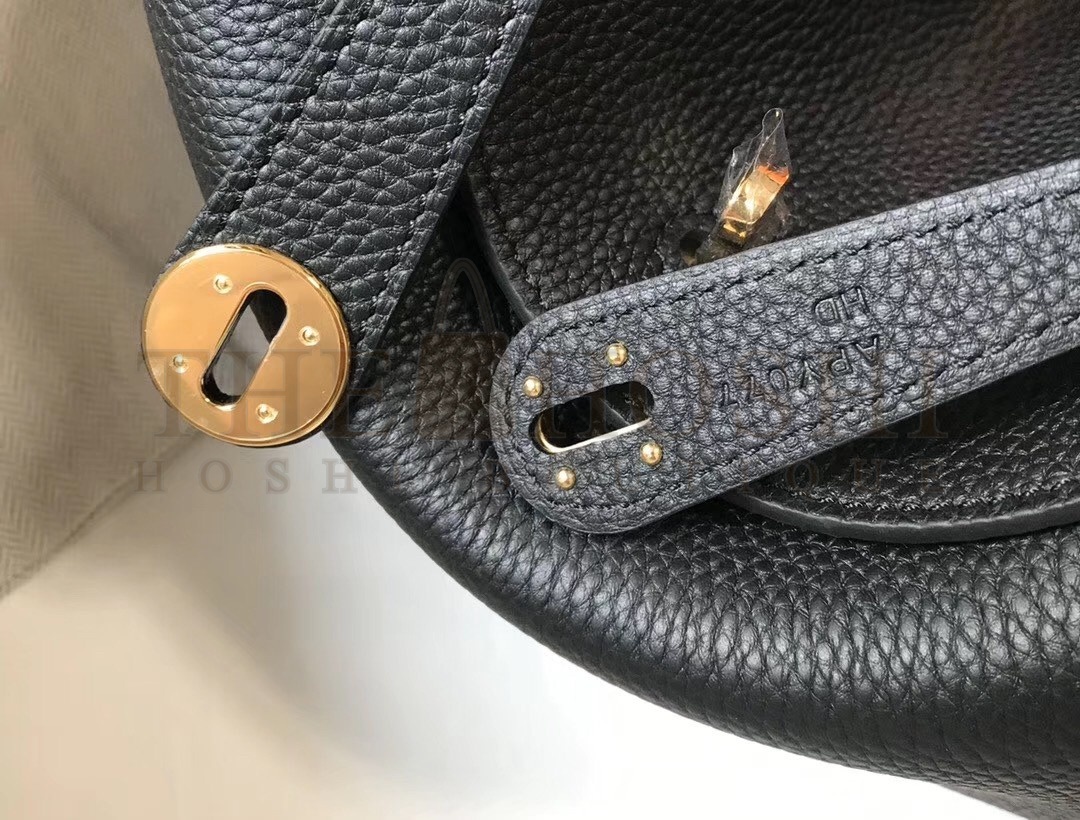 H**me5 Lindy 30cm Bag In Black Clemence Leather Master Quality
