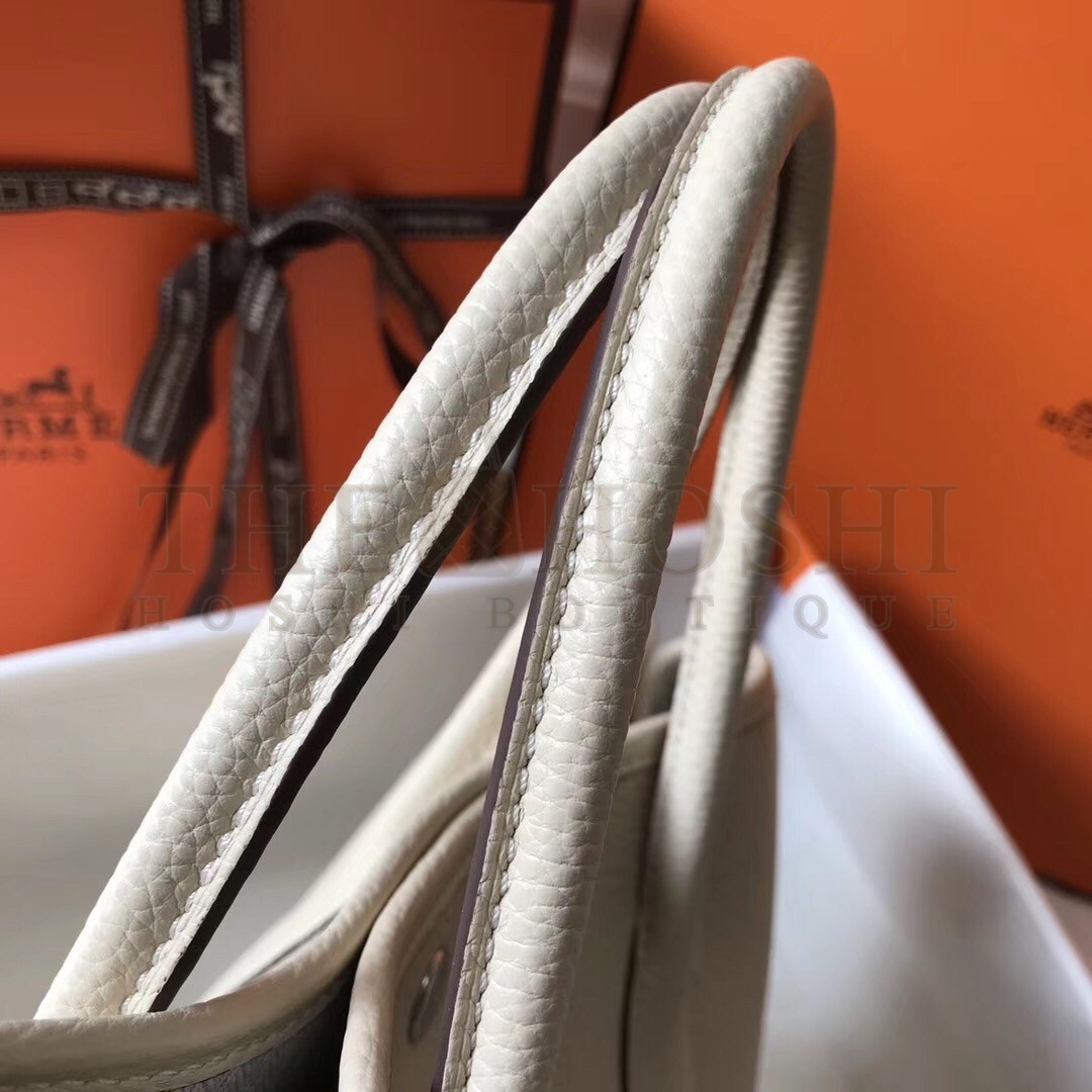 H**me5 Garden Party 36 Bag In White Clemence Leather Master Quality