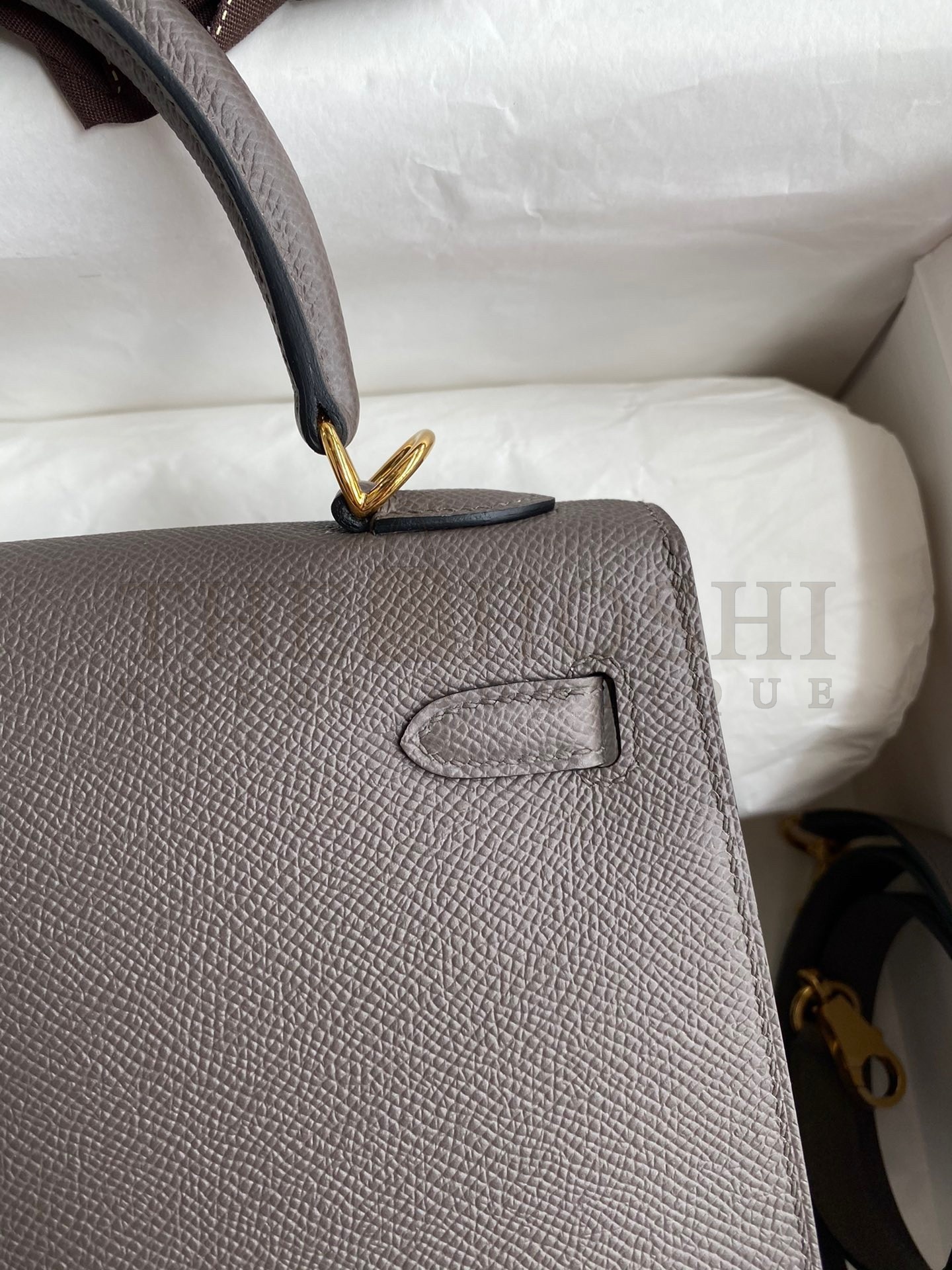 H**me5 Epsom Kelly 25cm Sellier Handmade Etain Bag Master Quality