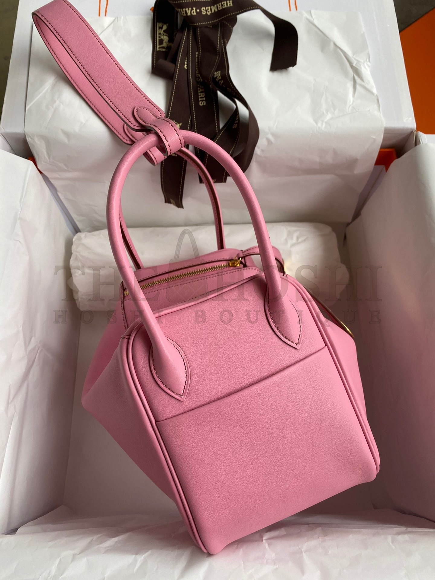 H**me5 Lindy 26 Handmade Bag In Rose Confetti Swift Calfskin Master Quality