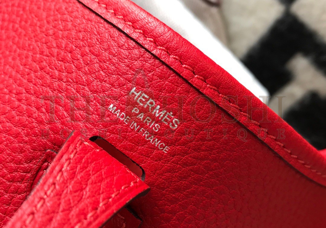 H**me5 Evelyne III Mini Bag In Red Clemence Leather Master Quality