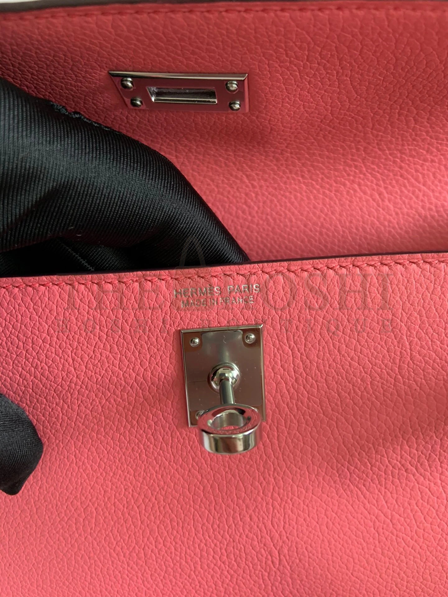 H**me5 Kelly Danse II Handmade Bag In Rose Lipstick Evercolor Calfskin Master Quality