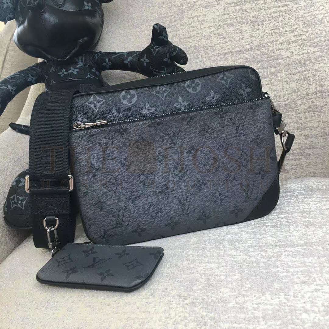 L0vis Vvtt0n LV Men Trio Messenger Bag Monogram Eclipse Canvas Master Quality
