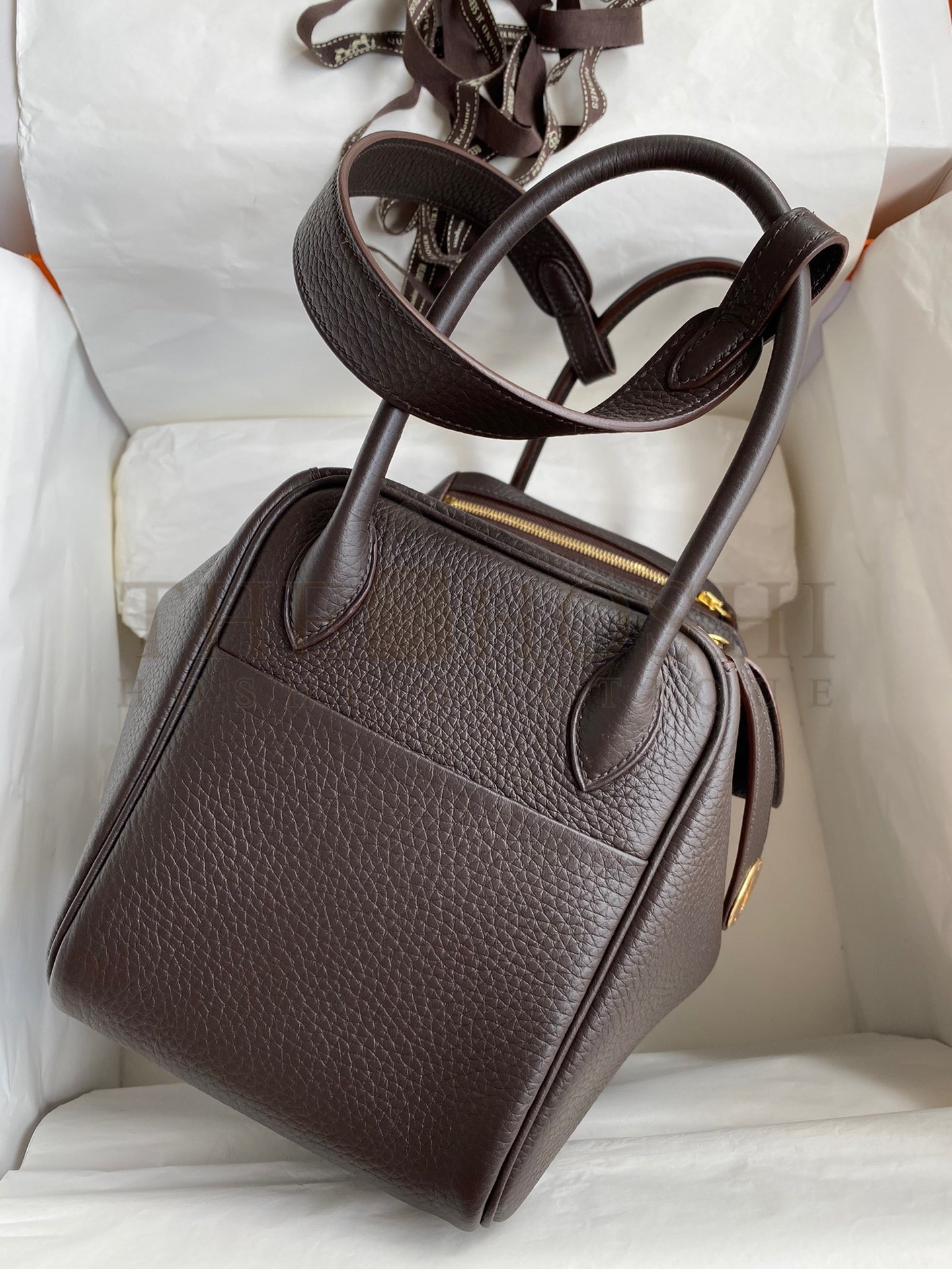 H**me5 Lindy 26 Handmade Bag In Ebene Clemence Leather Master Quality