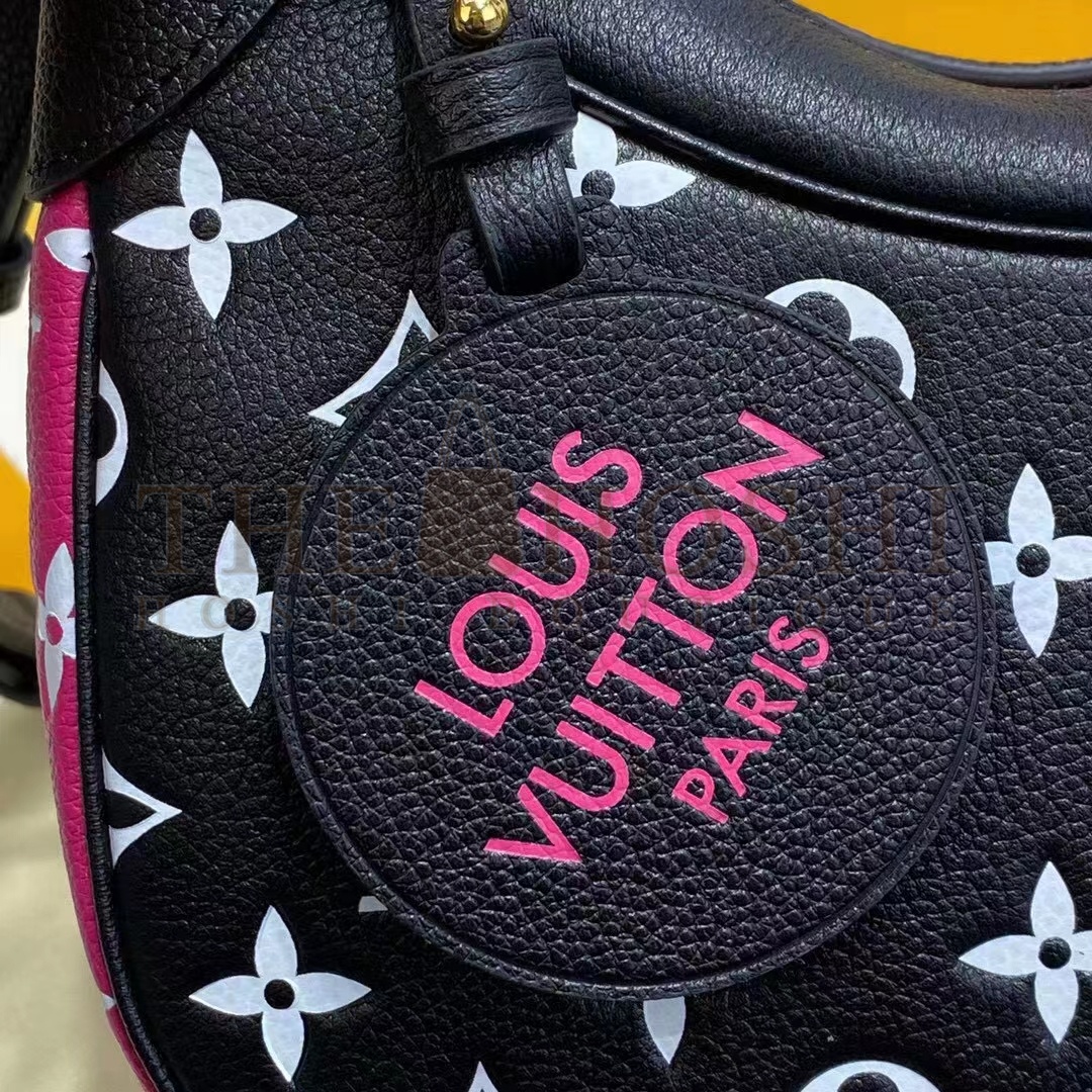L0vis Vvtt0n LV Women Bagatelle Black Handbag Printed Embossed Grained Cowhide Leather Master Quality