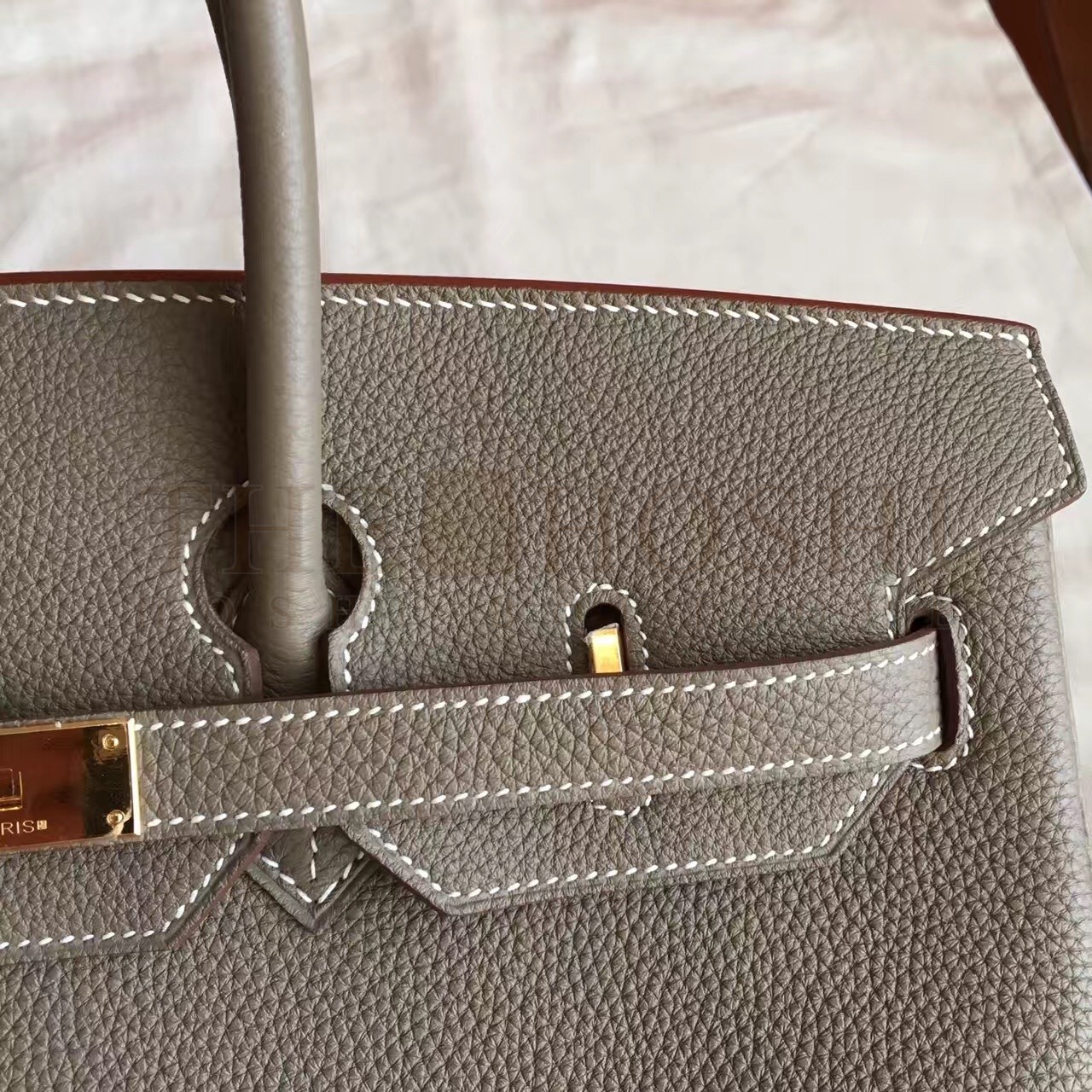 H**me5 Etoupe Clemence Birkin 40cm Handmade Bag Master Quality