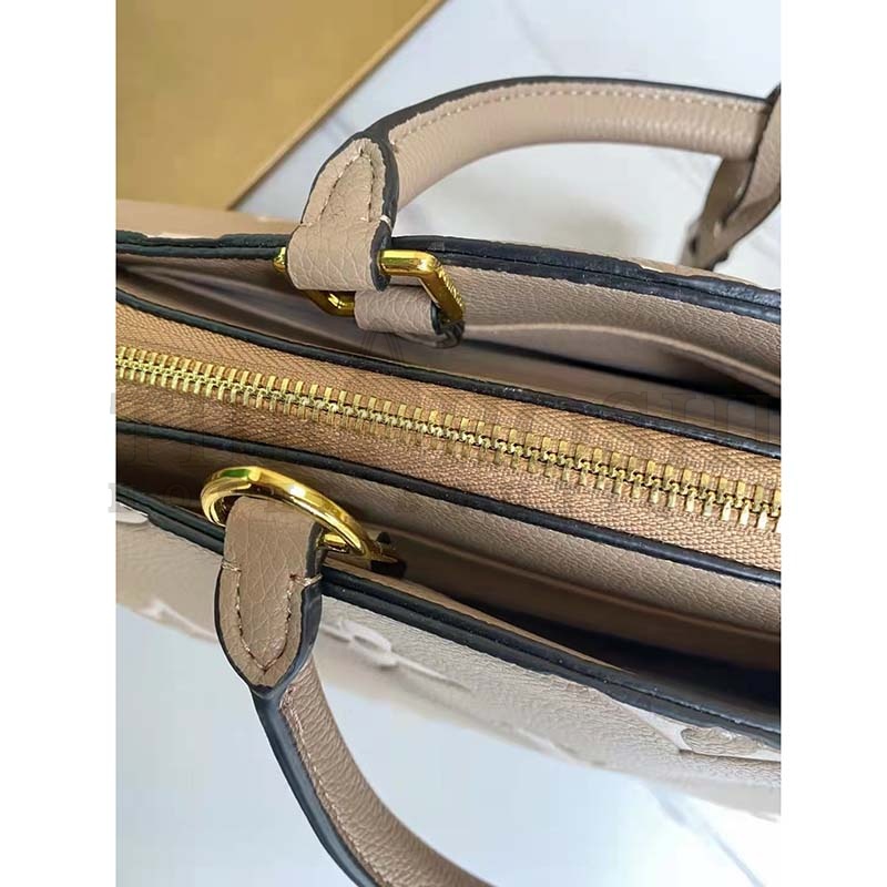 L0vis Vvtt0n LV Women Grand Palais Tote Bag Dove Monogram Embossed Grained Cowhide Master Quality