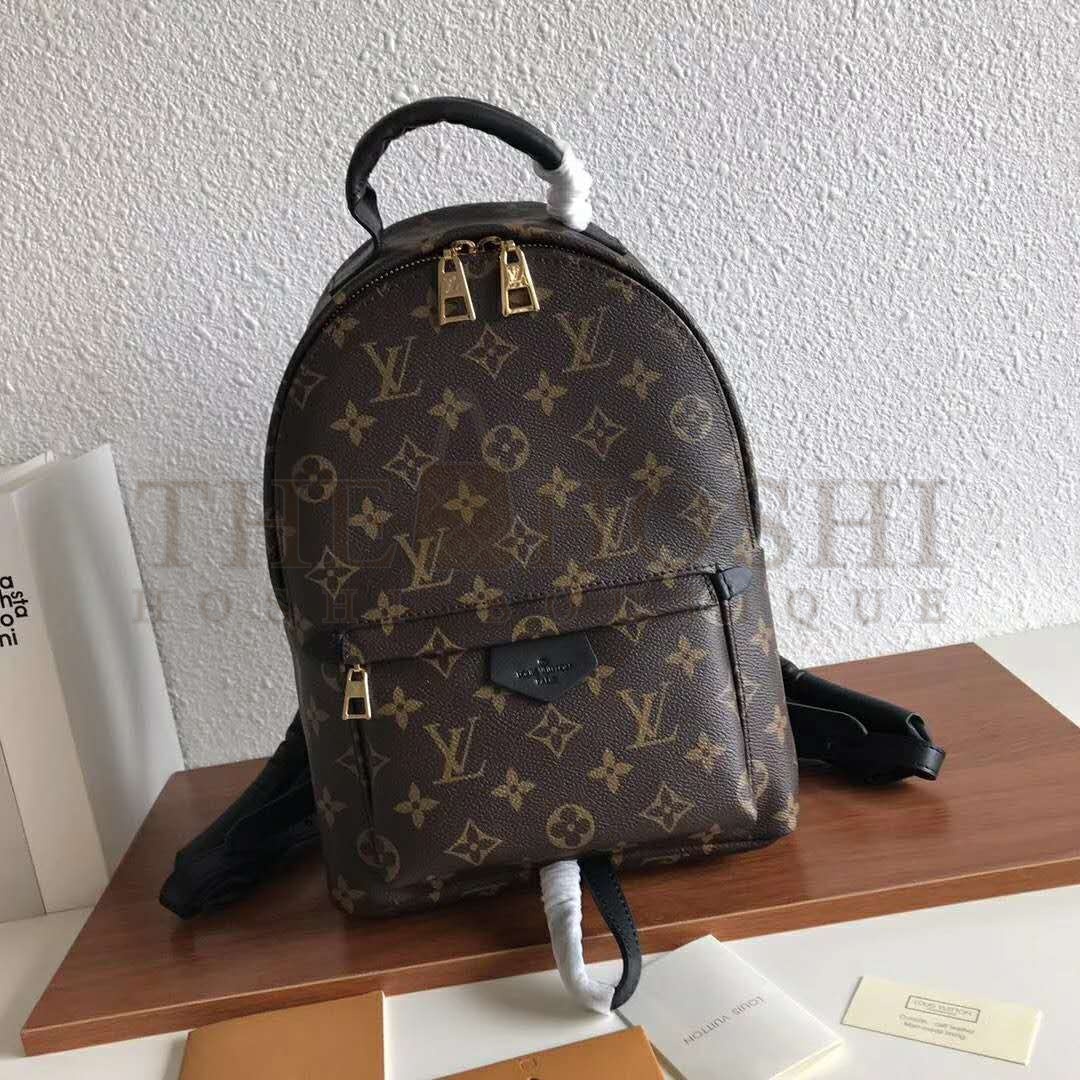L0vis Vvtt0n LV Unisex Palm Springs PM Backpack in Monogram Coated Canvas-Brown Master Quality
