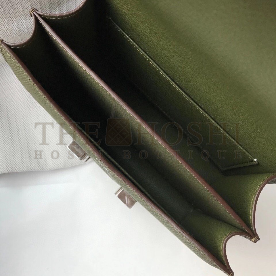 H**me5 Mini Constance 18cm Epsom Vert Olive Bag Master Quality