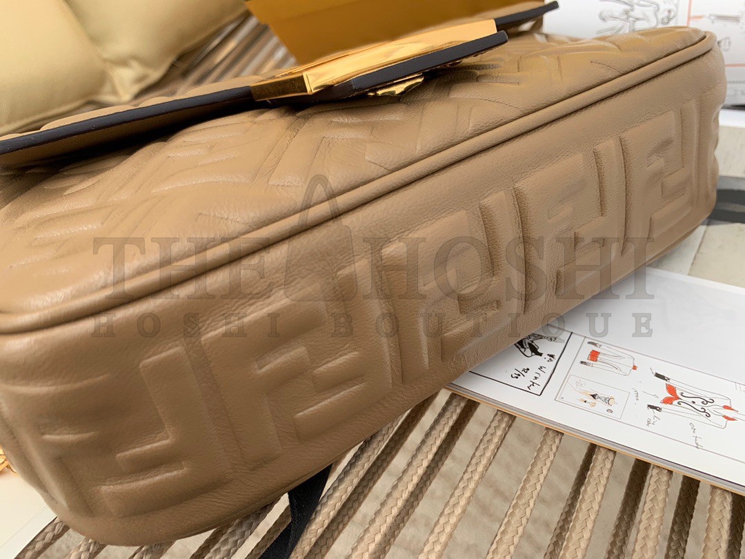 F**di Baguette Chain Midi Bag In Taupe Nappa Leather Master Quality