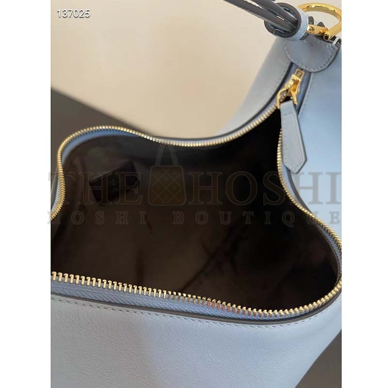 F**di Women FF F**digraphy Small Light Blue Leather Bag Master Quality