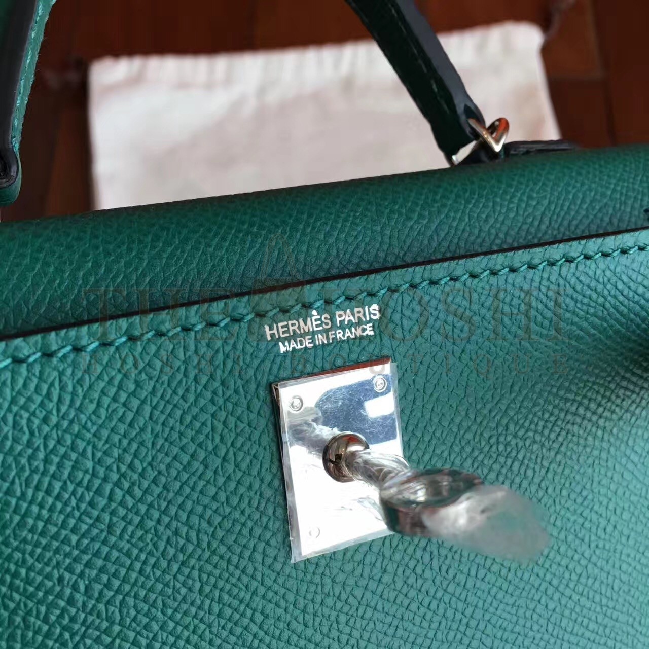 H**me5 Malachite Epsom Kelly Mini II Handmade Bag Master Quality