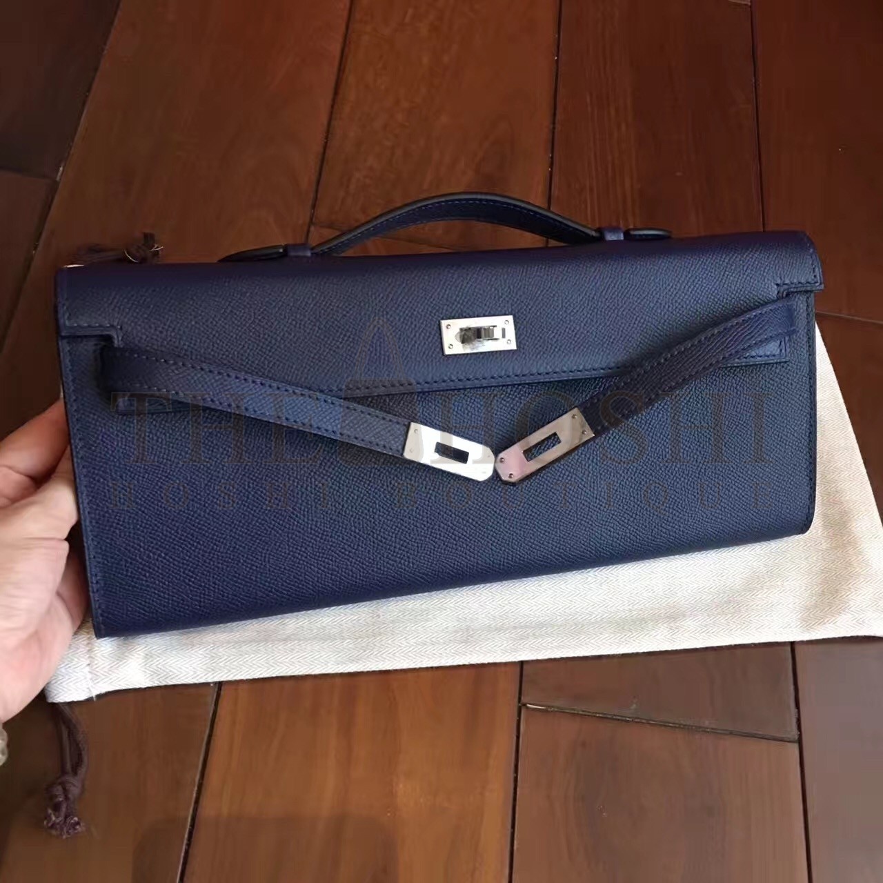 H**me5 Sapphire Epsom Kelly Cut Handmade Bag Master Quality