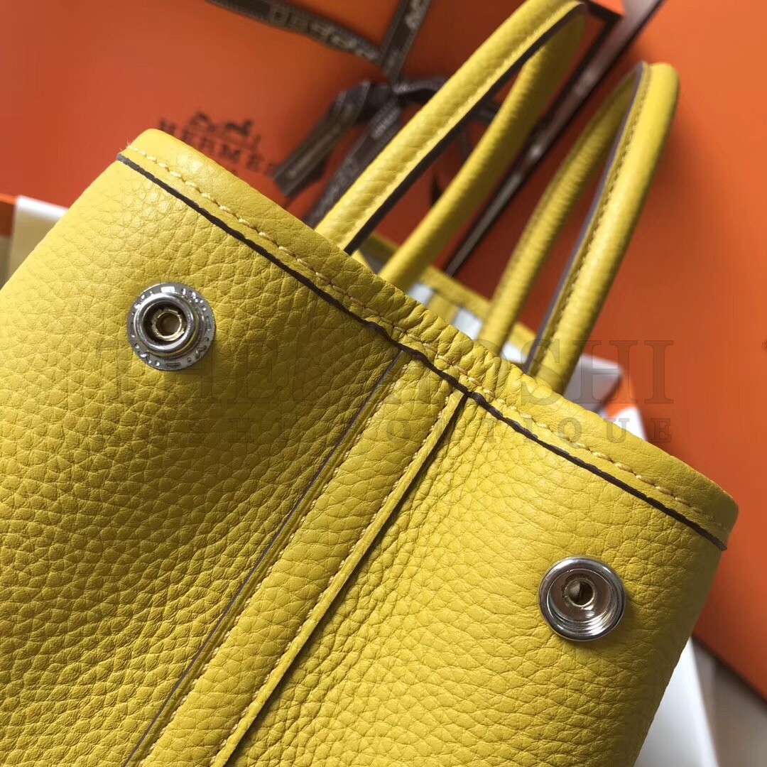 H**me5 Garden Party 36 Bag In Yellow Clemence Leather Master Quality