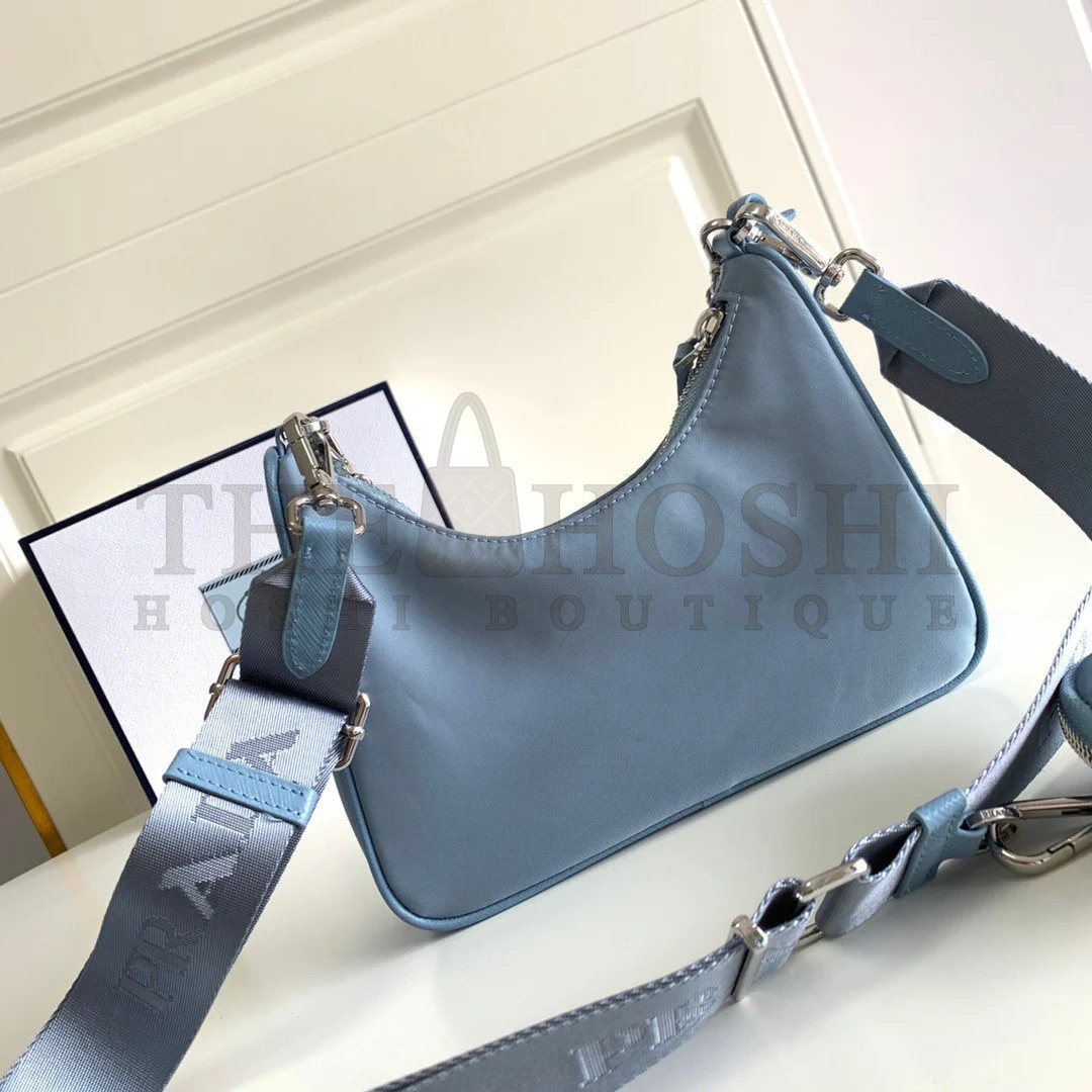 Pra*a Re-Edition 2005 Shoulder Bag In Blue Re-Nylon Master Quality