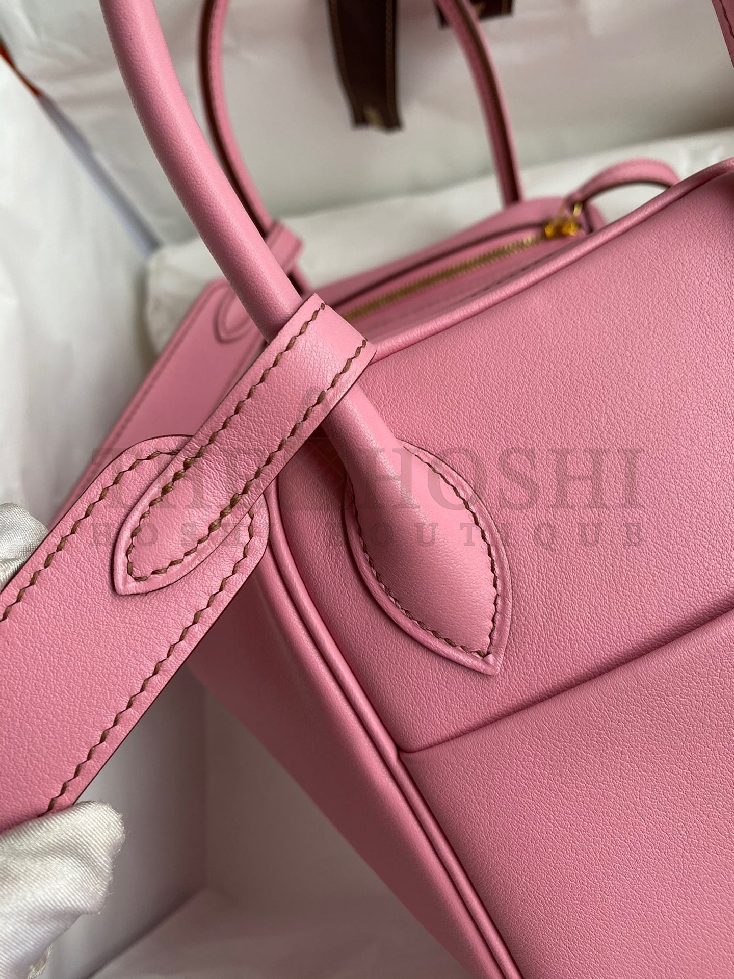 H**me5 Lindy 26 Handmade Bag In Rose Confetti Swift Calfskin Master Quality