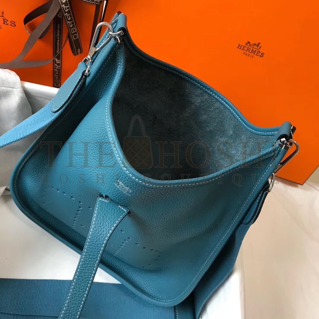 H**me5 Evelyne III 29 Bag In Blue Jean Clemence Leather Master Quality