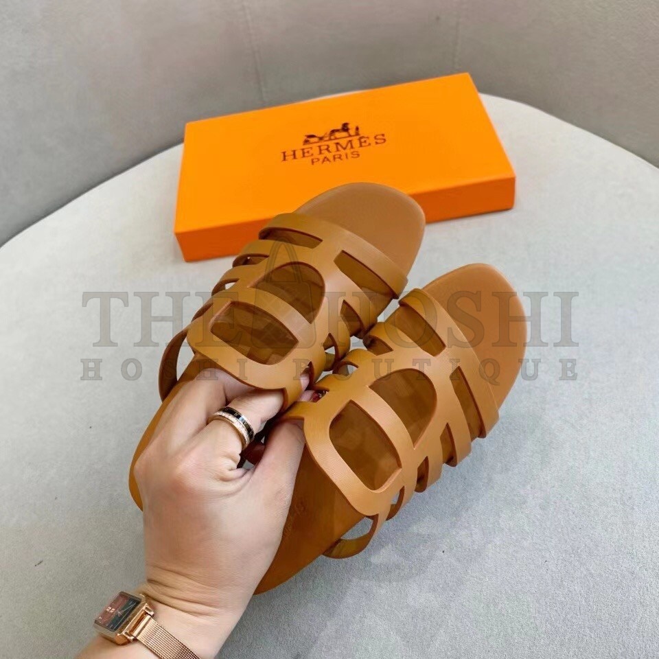 H**me5 Camelia Sandals In Brown Calfskin Master Quality