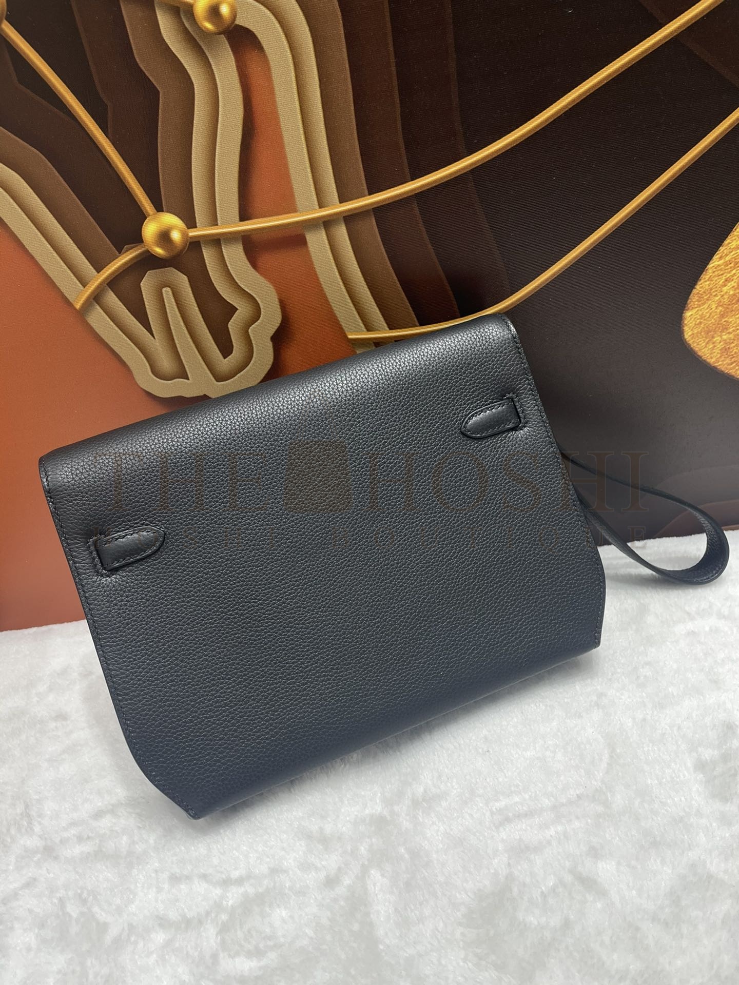 H**me5 Kelly Depeches Pouch – Black Togo Leather, Palladium Hardware, 25 cm Master Quality