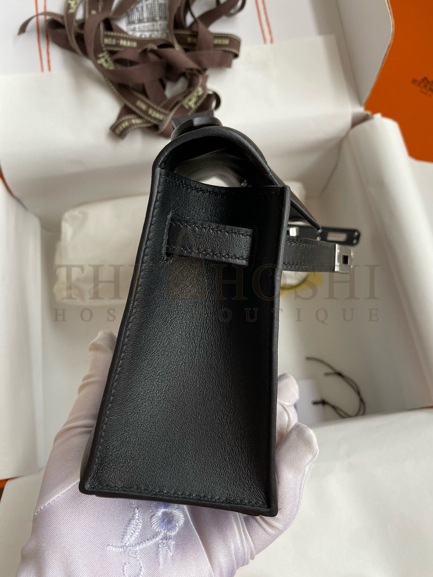 H**me5 Kelly Mini II Sellier Bag In Beton Swift Leather GHW Master Quality