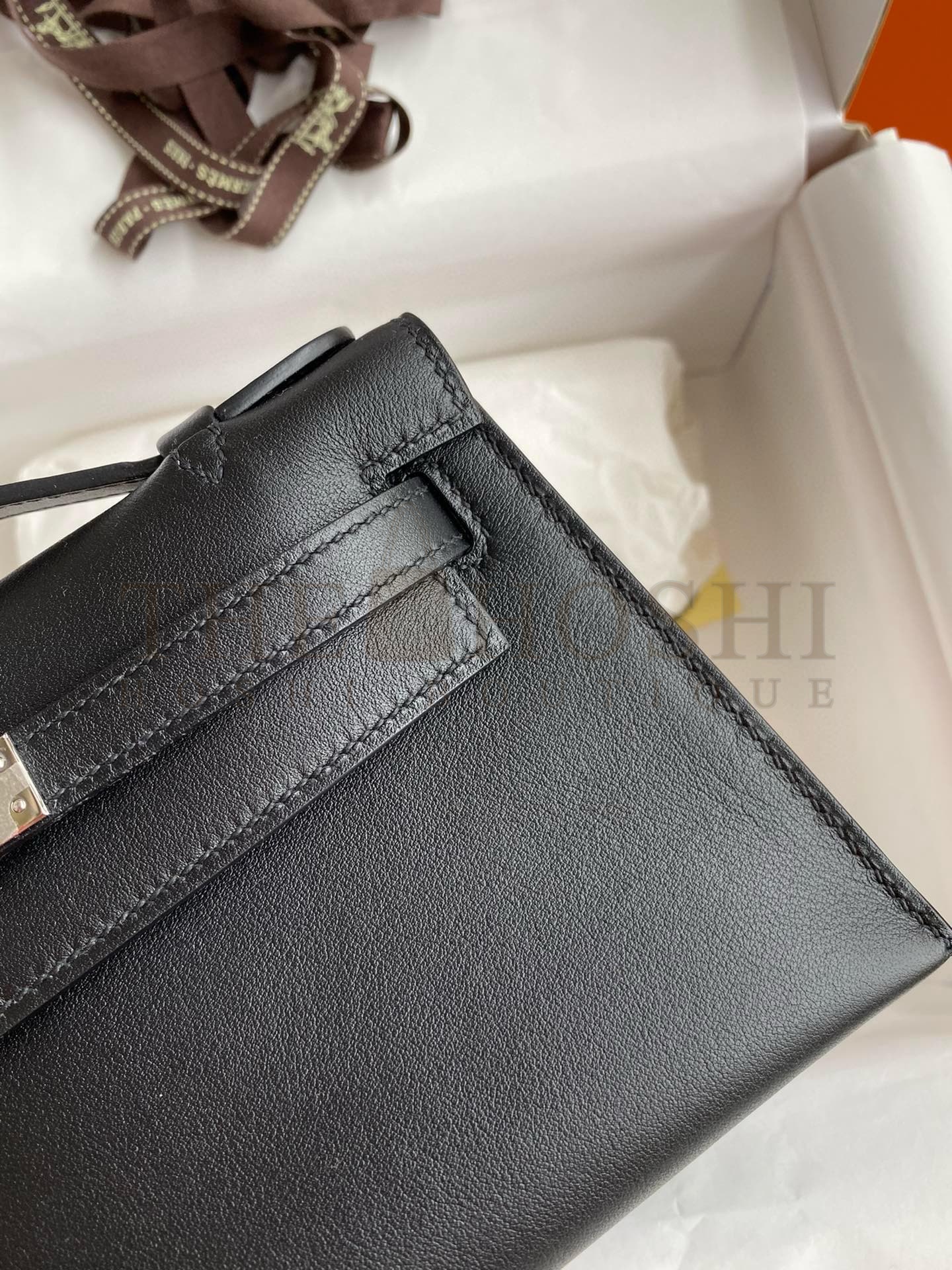 H**me5 Kelly Mini II Sellier Bag In Beton Swift Leather GHW Master Quality