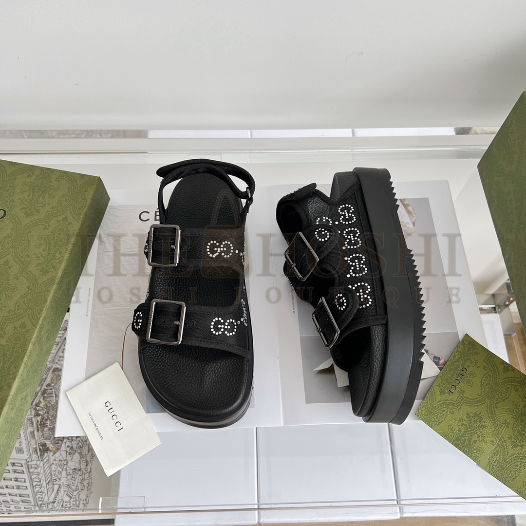 Gvc*1 GG Rhombus Platform Sandals Slides 24SS Collection 2.5cm Sole 35-46 Master Quality