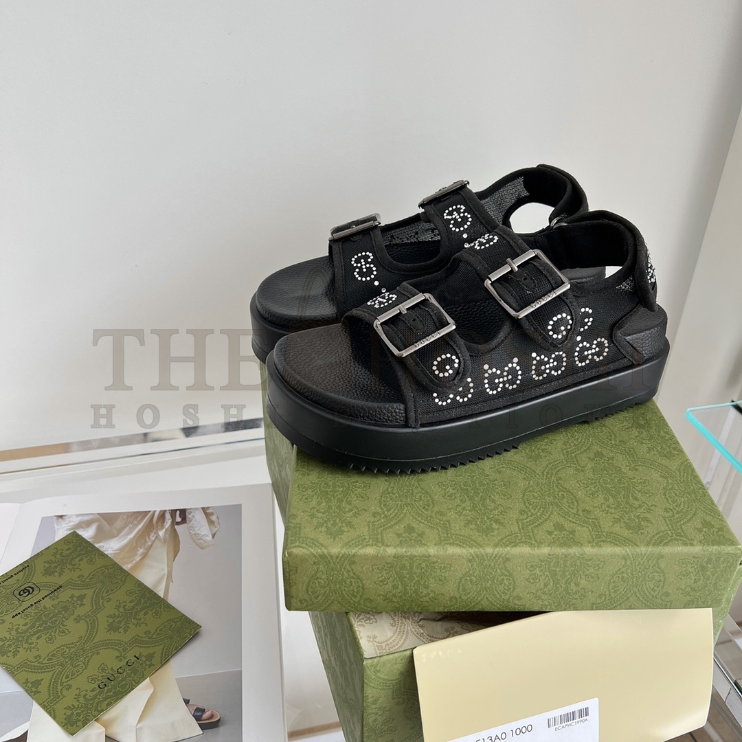 Gvc*1 GG Rhombus Platform Sandals Slides 24SS Collection 2.5cm Sole 35-46 Master Quality