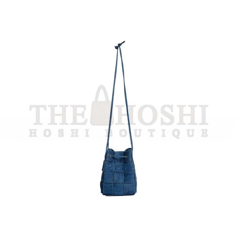 B0tt*ga Ven*ta CASSETTE DENIM BUCKET 743789V2ZB14019 (18*13.5*13.5cm) Master Quality