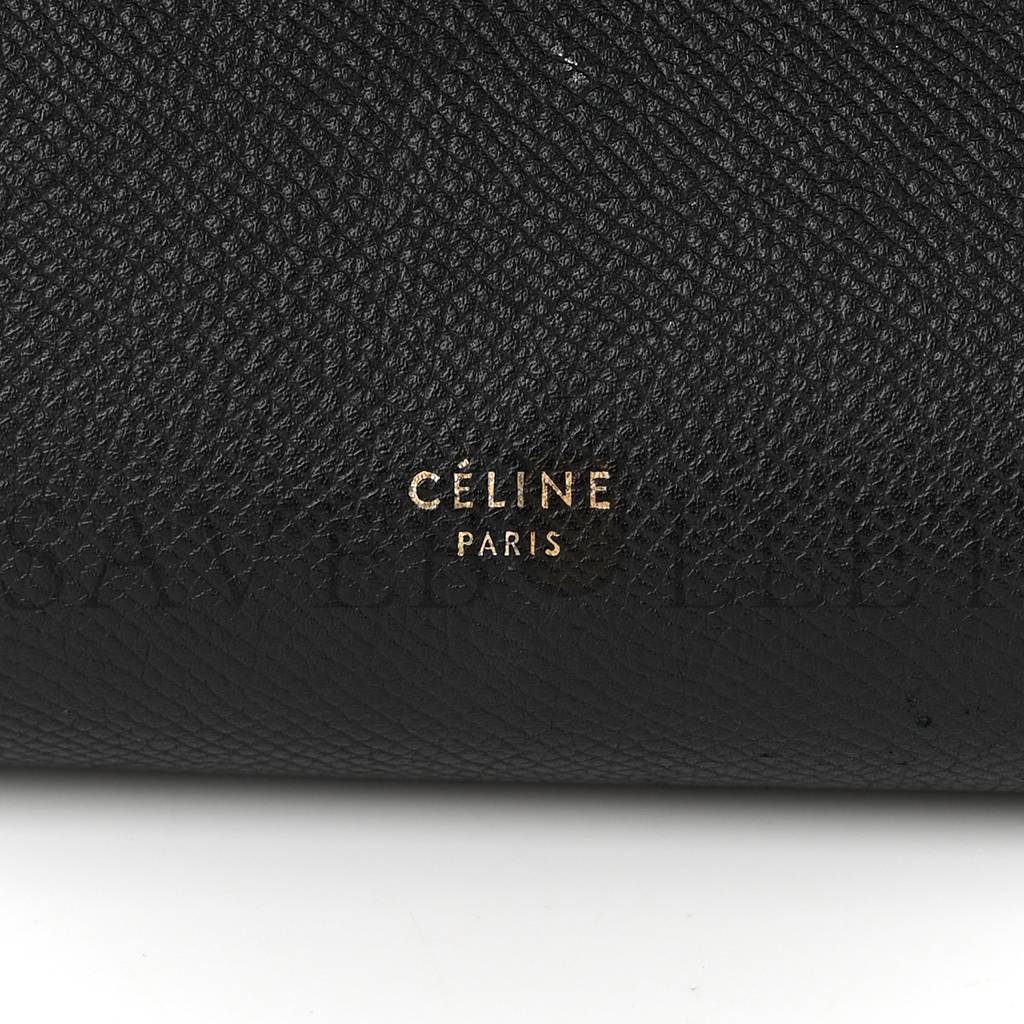 Ce1i*e GRAINED CALFSKIN MINI BELT BAG BLACK (28*24*16cm) Master Quality