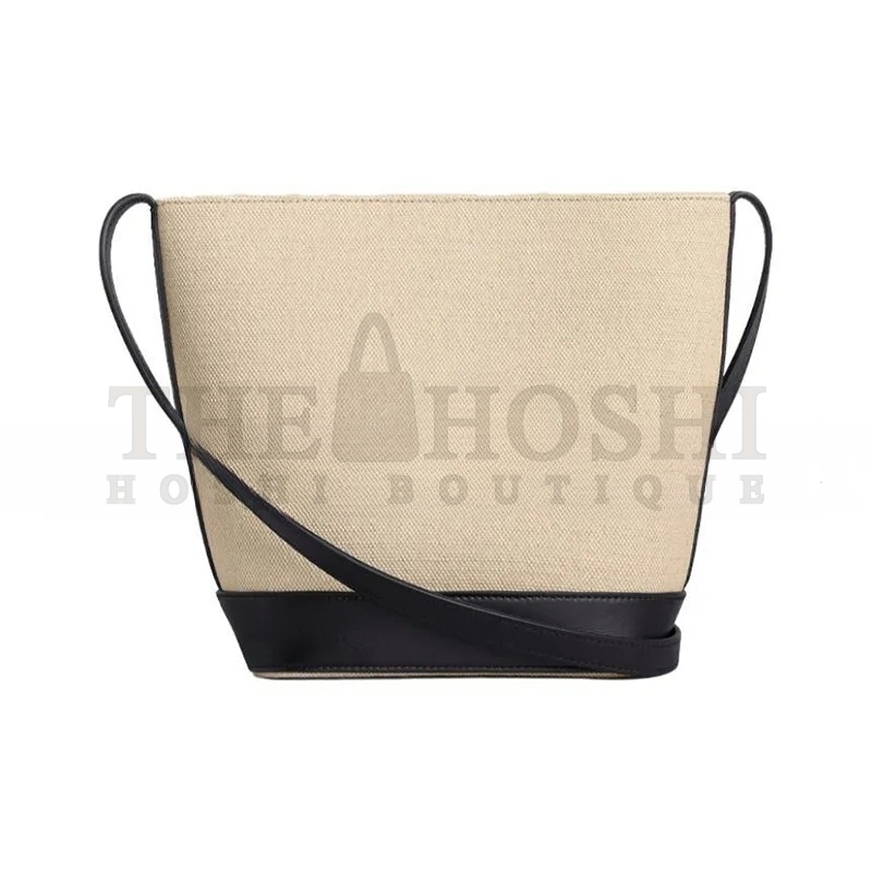 Ce1i*e SMALL BUCKET BAG IN CUIR TRIOMPHE CANVAS AND COWHIDE 198242DU7.01VK (30*22*13cm) Master Quality