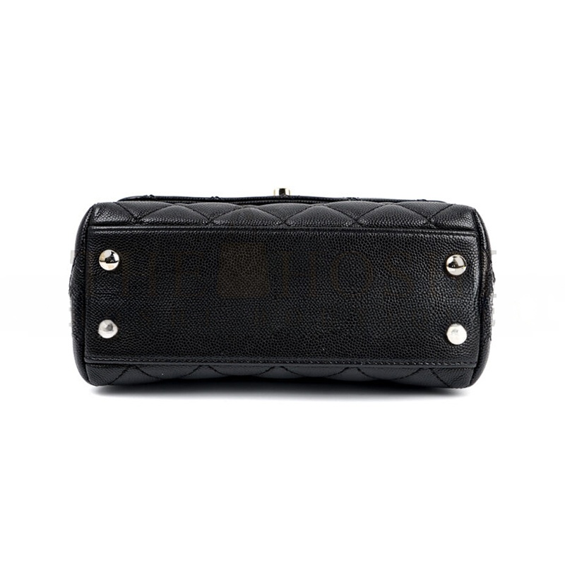 Ch**el MINI FLAP BAG WITH TOP HANDLE AS2215 B05061 94305 (19*13*9cm) Master Quality