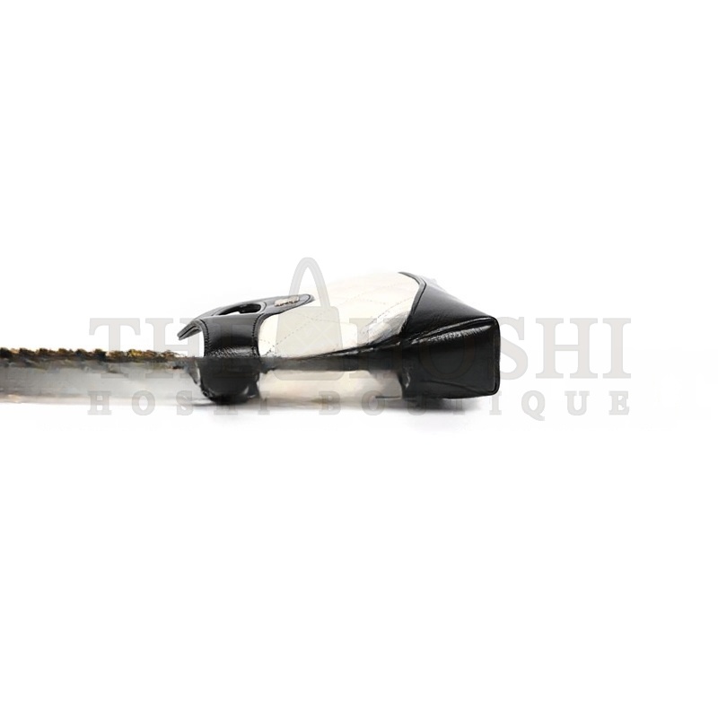 Ch**el NANO 31 WHITE BLACK SHINY LAMBSKIN GOLD HARDWARE (20*17*4cm) Master Quality