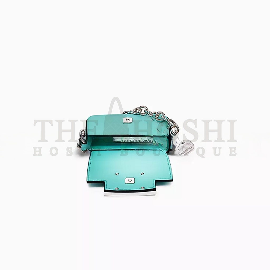 F**di X T*f*ny NANO BAGUETTE IN T*f*ny BLUE® LEATHER WITH STERLING SILVER (11*7*2cm) Master Quality