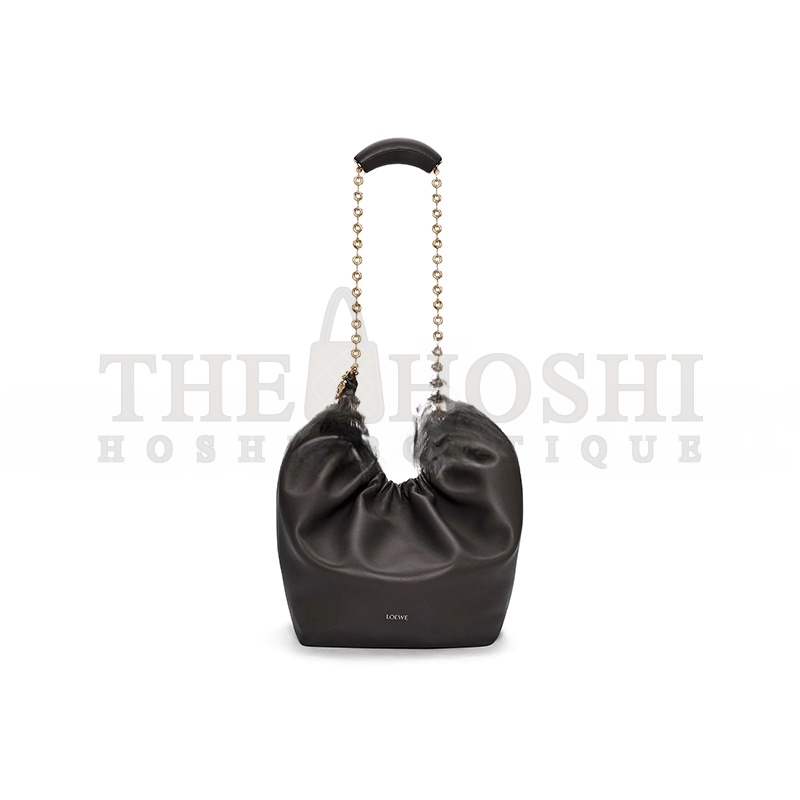L0ew* MEDIUM SOFT NAPPA SHEEP LEATHER SQUEEZE BAG A914Q37X01-1100 (34*33*13.5cm) Master Quality