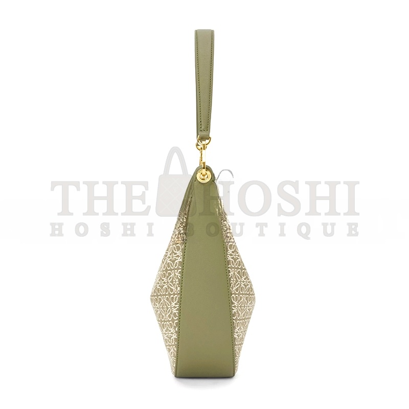 L0ew* LUNA ANAGRAM IN JACQUARD AND LEATHER A923PL9X01-4364 (30*27*8cm) Master Quality