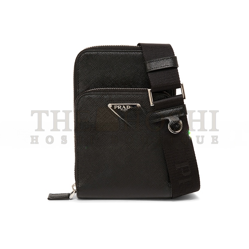 Pra*a SAFFIANO LEATHER SMARTPHONE CASE 2ZH126 (18*11.5*4cm) Master Quality