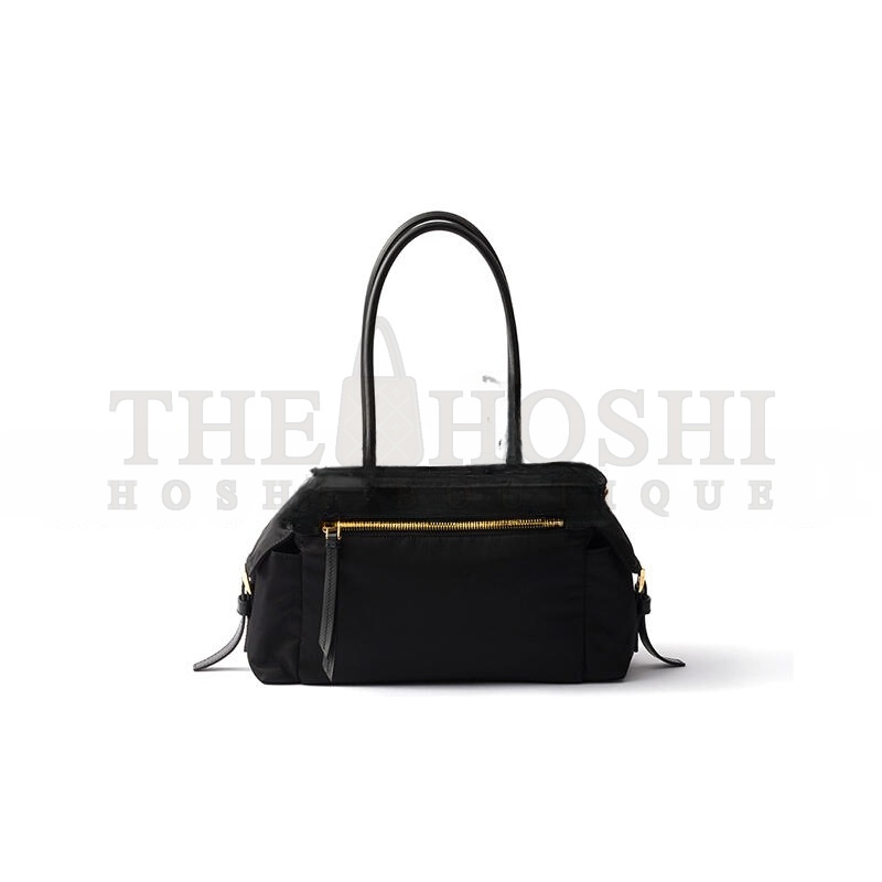 Pra*a EXPLORE MEDIUM RE-NYLON AND LEATHER TOTE BAG 1BG596 (31*17*11cm) Master Quality