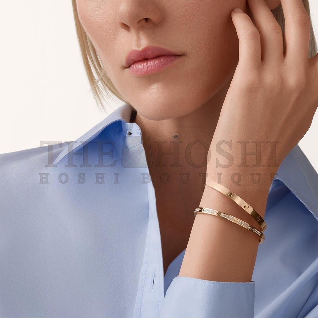 Ca*t1er  LOVE BRACELET, SMALL MODEL, PAVED N6710717 Master Quality