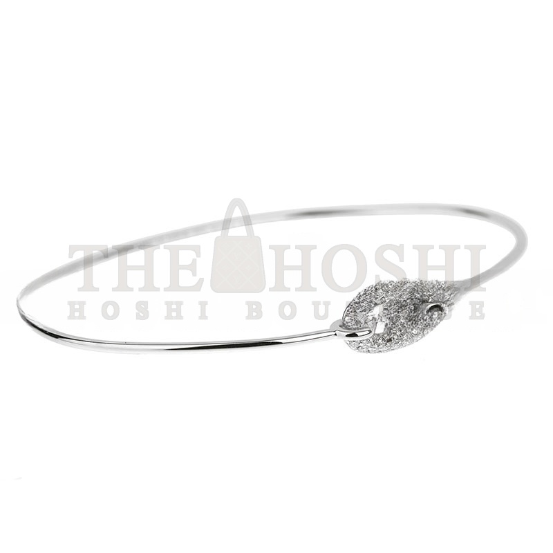 H**me5 FARANDOLE WHITE GOLD D1am0nd LARGE BANGLE BRACELET 18K Master Quality
