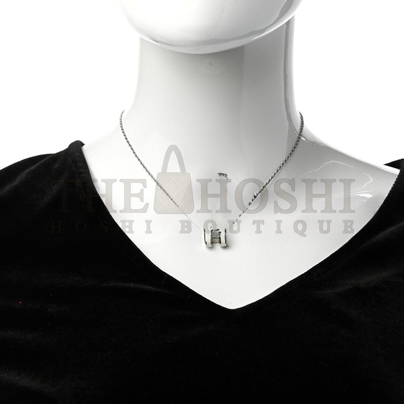 H**me5 LACQUERED PALLADIUM POP H PENDANT NECKLACE WHITE Master Quality